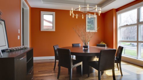 What to combine orange with on the walls?